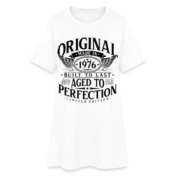 Cadeau rétro vintage d’anniversaire 1976 - Robe T-shirt Femme - blanc - Devant