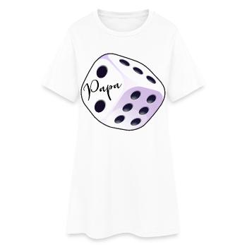 Spieler Würfel Papa - Frauen T-Shirt-Kleid - Weiß - Vorne