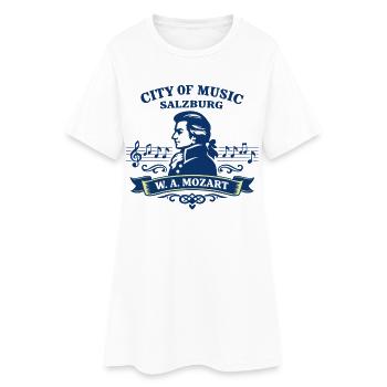 Salzbourg Mozart City of Music Autriche - Robe T-shirt Femme - blanc - Devant