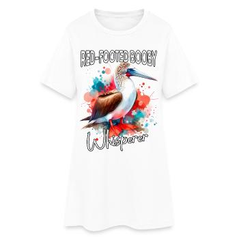 Rotfusstölpel Flüsterer - Frauen T-Shirt-Kleid - Weiß - Vorne