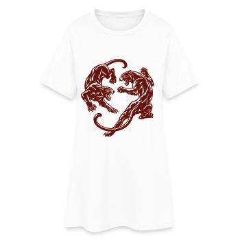 Kreis der Panther – Schattenkampf - Frauen T-Shirt-Kleid - Weiß - Vorne