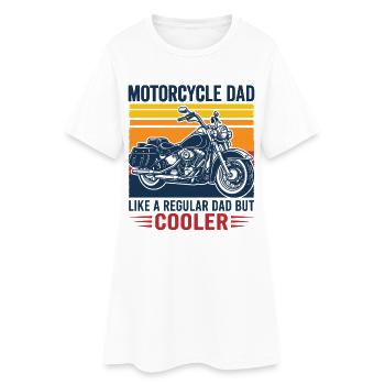 Motorcycle Dad Shirt Cooler Dad Biker Geschenk - Frauen T-Shirt-Kleid - Weiß - Vorne