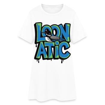 Loonatic Bird Graffiti Style - Women’s T-Shirt Dress - white - Front