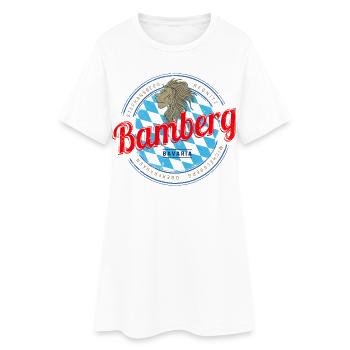 Bamberg in Bayern Vintage Oberfranken Deutschland - Frauen T-Shirt-Kleid - Weiß - Vorne