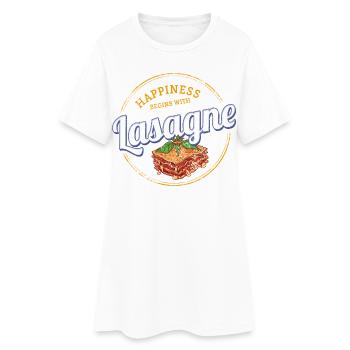 Plat de lasagne Vintage Italie Retro Pasta Design - Robe T-shirt Femme - blanc - Devant
