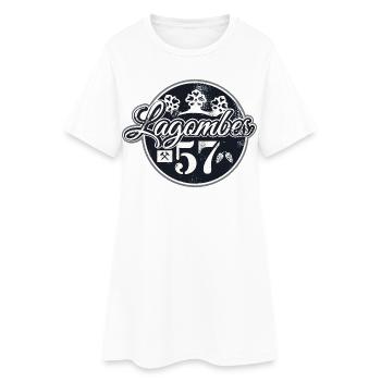 Siegerland Lagombes Lagömbes Mädchen für alles! - Frauen T-Shirt-Kleid - Weiß - Vorne