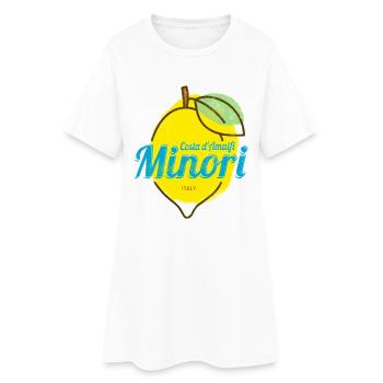 Minori Costa d’Amalfi, Citron, Italie, Côte Amalfitaine - Robe T-shirt Femme - blanc - Devant