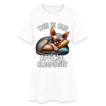 Chemise de nuit Sphynx Cat - Robe T-shirt Femme - blanc - Devant
