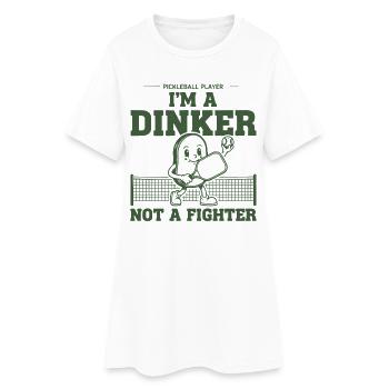 Pickleball Player Funny Dinker Not A Fighter Love - Women’s T-Shirt Dress - white - Front