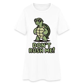 T-shirt Don’t Presse Me avec Turtle - Robe T-shirt Femme - blanc - Devant