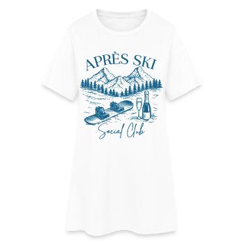 Après Ski Social Club Snowboard - Robe T-shirt Femme - blanc - Devant