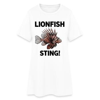 Rascasse Volante Lionfish Danger Sting Noir - Robe T-shirt Femme - blanc - Devant