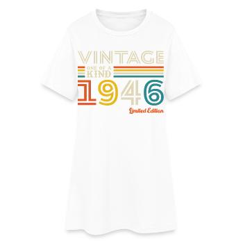 1946 Vintage Rétro Cadeau D'anniversaire - Robe T-shirt Femme - blanc - Devant