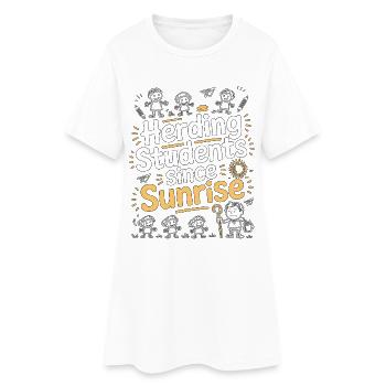 Homeroom Teacher Herding Students Since Educator - Frauen T-Shirt-Kleid - Weiß - Vorne
