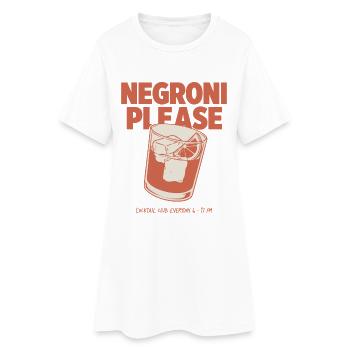 Negroni Please - Cocktail rétro & Happy Hour - Robe T-shirt Femme - blanc - Devant