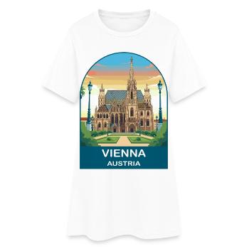 Affiche de voyage vintage de Vienne en Autriche - Robe T-shirt Femme - blanc - Devant