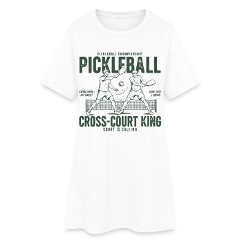 Pickleball Cross Court King Love Pickleball Player - Women’s T-Shirt Dress - white - Front