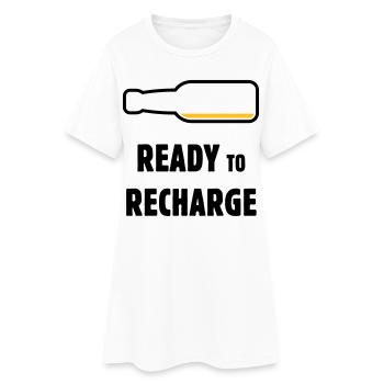 Prêt à recharger (Bière / Bière / POS 2C) - Robe T-shirt Femme - blanc - Devant