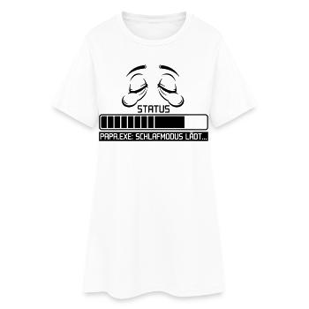 Vatertag Papa Geschenk Müde Kein Bock Schlafen - Frauen T-Shirt-Kleid - Weiß - Vorne