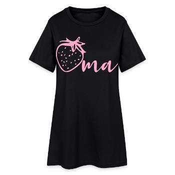 Fraises, grand-mère - Robe T-shirt Femme - noir - Devant
