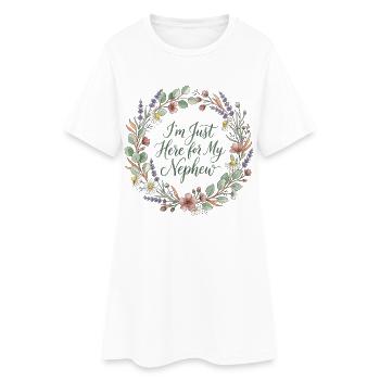 Tante, je suis juste là pour mon neveu - Robe T-shirt Femme - blanc - Devant