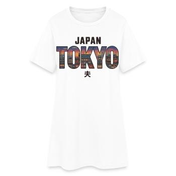 Japan Tokyo mit Skyline Geschenk für Japan Fans - Frauen T-Shirt-Kleid - Weiß - Vorne