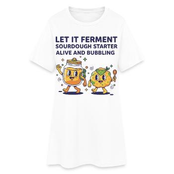 Levain : laissez fermenter le levain vivant - Robe T-shirt Femme - blanc - Devant