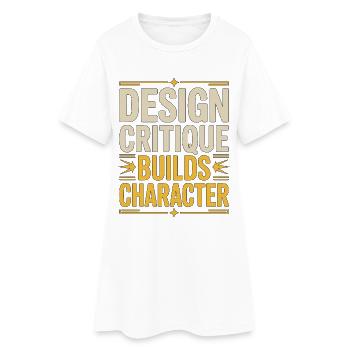Designer Éducateur La critique du design développe l’amoureux de l’art - Robe T-shirt Femme - blanc - Devant