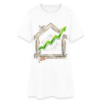 Agent immobilier Courtier - Robe T-shirt Femme - blanc - Devant