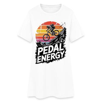 VTT, Descente, Action du cyclisme - Robe T-shirt Femme - blanc - Devant