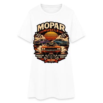 Mopar Muscle Retro Sunset Power Voiture américaine - Robe T-shirt Femme - blanc - Devant
