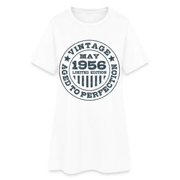 Vintage May 1956 | Aged to perfection | Birthday - Women’s T-Shirt Dress - white - Front
