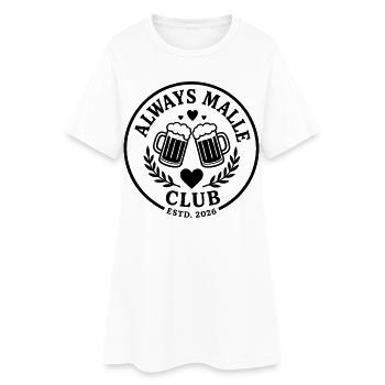 Malle 2026 Always Malle Club 2026 - Frauen T-Shirt-Kleid - Weiß - Vorne