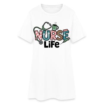 Cadeau pour Nurse Life : Cadeau - Robe T-shirt Femme - blanc - Devant