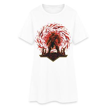 Devil Demon Mask Death Fantasy Satan Halloween - Women’s T-Shirt Dress - white - Front