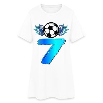 7th Birthday Seven Soccer - Women’s T-Shirt Dress - white - Front
