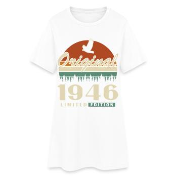 1946 Vintage Retro Geburtstagsgeschenk - Frauen T-Shirt-Kleid - Weiß - Vorne