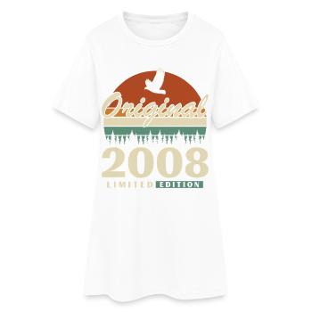2008 Vintage Retro Birthday Gift - Women’s T-Shirt Dress - white - Front