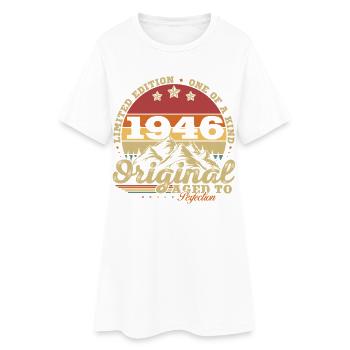 1946 Vintage Retro Geburtstagsgeschenk - Frauen T-Shirt-Kleid - Weiß - Vorne