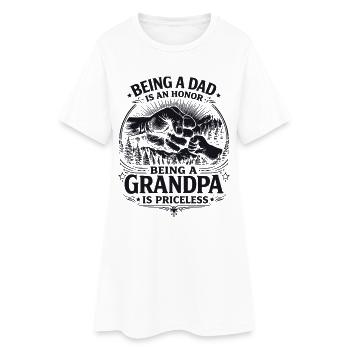 Grand-père Honneur Précieux liens familiaux - Robe T-shirt Femme - blanc - Devant
