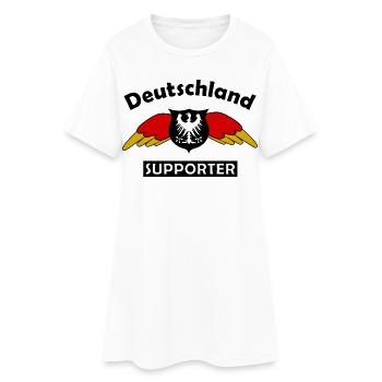 Rote Deutschland Flügelpaare in Gold - Frauen T-Shirt-Kleid - Weiß - Vorne