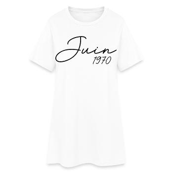Geburtstag 1970 Juni 1970 Geschenk Juni 1970 - Frauen T-Shirt-Kleid - Weiß - Vorne