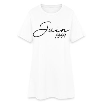 1969 Anniversaire Juin 1969 cadeau Juin 1969  - Robe T-shirt Femme - blanc - Devant