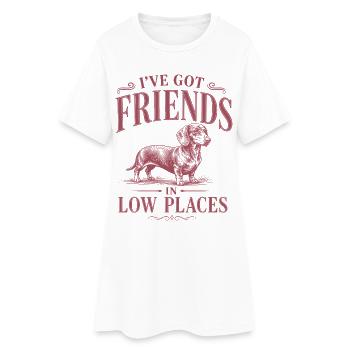 Drôle de design de teckel pour les propriétaires de chiens - Robe T-shirt Femme - blanc - Devant