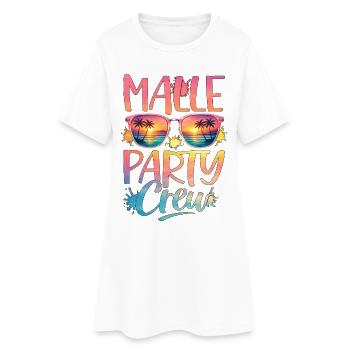 Malle Party Crew - Robe T-shirt Femme - blanc - Devant