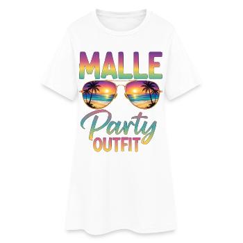Tenue de fête à Majorque - Robe T-shirt Femme - blanc - Devant