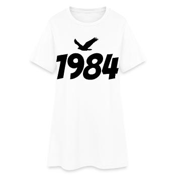 1984 Vintage Eagle Graphic - Women’s T-Shirt Dress - white - Front