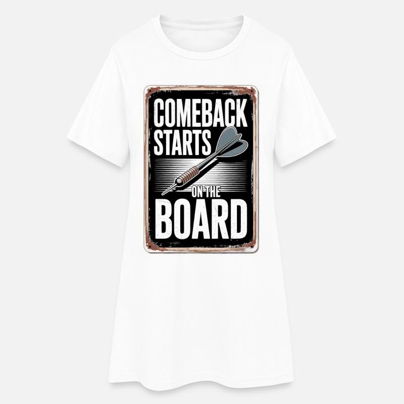 Conception de fléchettes pour joueurs de fléchettes pour les fans de fléchettes - Robe T-shirt Femme - blanc