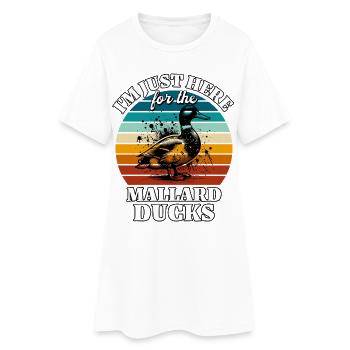 Lustige Stockente Sprüche - Frauen T-Shirt-Kleid - Weiß - Vorne