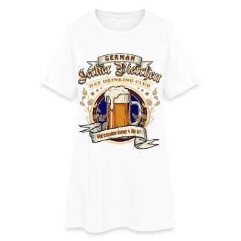 Lecker Bierchen Day Drinking Club - Frauen T-Shirt-Kleid - Weiß - Vorne